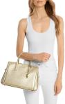 Michael Kors Laila Medium Satchel in Pale Gold