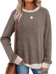 Chic Oversized Brown Sweater for Women