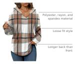 Trendy Brown Plaid Oversized Sweatshirt for Women