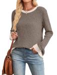 Chic Oversized Brown Sweater for Women