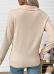 Chic Lightweight Oatmeal Wool Blend Cardigan