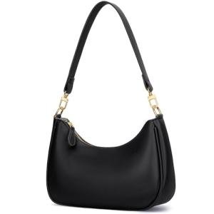 Stylish Black Hobo Tote with Removable Straps