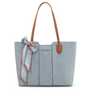 Montana West Blue Medium Tote Bag for Women