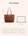 LOVEVOOK Retro Soft Leather Tote Bag for Women