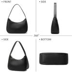 Chic Black Hobo Tote Handbag with Clutch