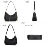 Stylish Black Hobo Tote with Removable Straps