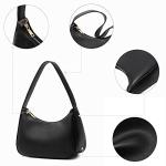 Chic Black Hobo Tote Handbag with Clutch