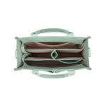 FIORETTO Green Canvas Tote Bag with Detachable Strap