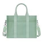 FIORETTO Green Canvas Tote Bag with Detachable Strap