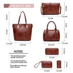 Stylish Brown Handbag Set with Wallets – 6 Pieces