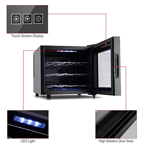 JINJUNYE 12-Bottle Wine Cooler with Digital Control