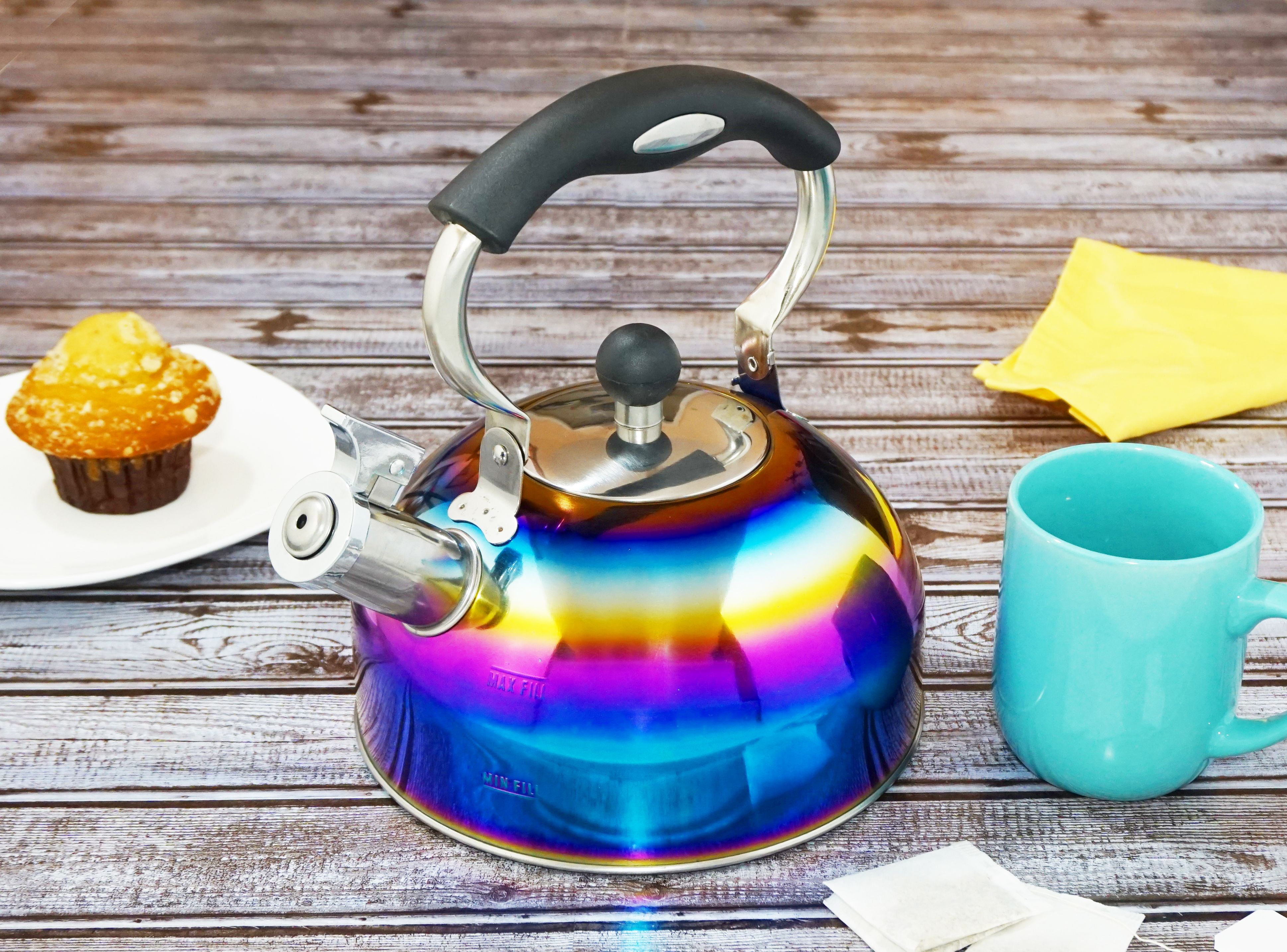 Mainstays Rainbow 2.5 Liter Stainless Steel Kettle