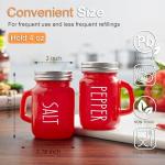 Modern Red Glass Salt and Pepper Shakers Set