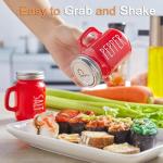 Modern Red Glass Salt and Pepper Shakers Set