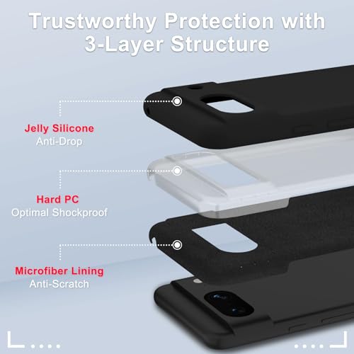 Google Pixel 8a Silicone Case with Screen Protector