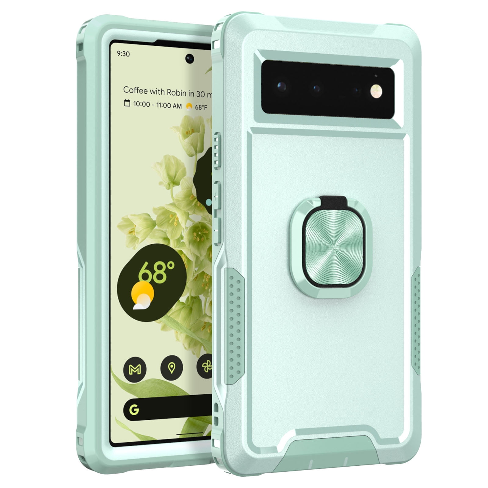 Green Dteck Google Pixel 6 Case with Stand