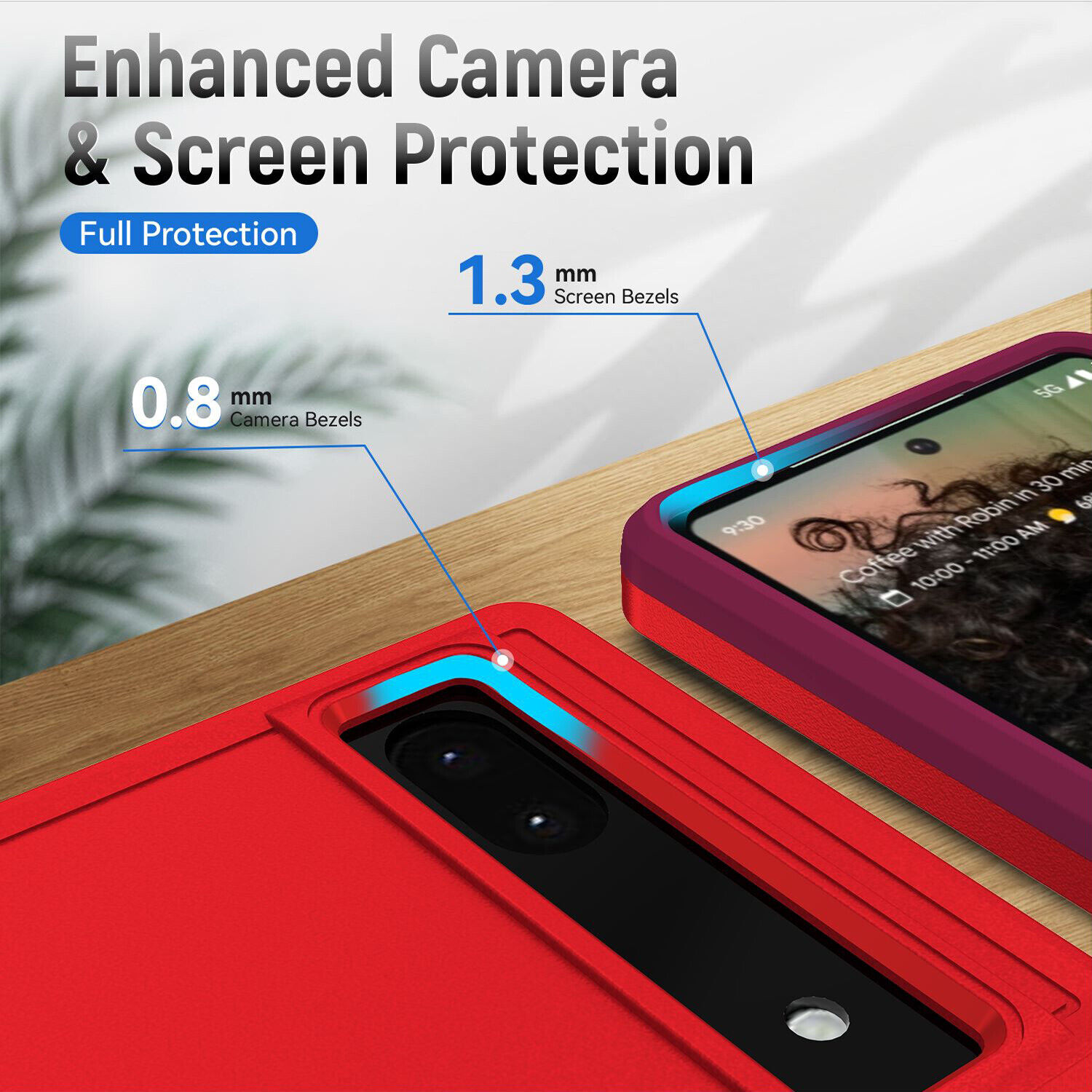 Shockproof Case & Tempered Glass for Google Pixel