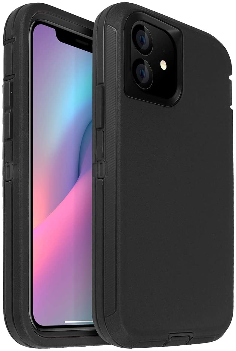 iPhone 11 Heavy Duty Shockproof Rubber Case Black