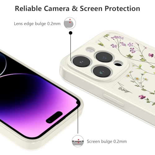 Floral iPhone 13 Pro Silicone Case, Slim Shockproof