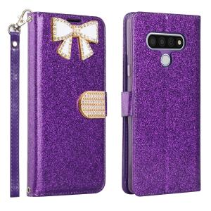 Purple LG Stylo 6 Case with Diamond Sparkle