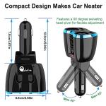 80W USB C Car Charger Splitter with Dual USB