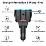 80W USB C Car Charger Splitter with Dual USB