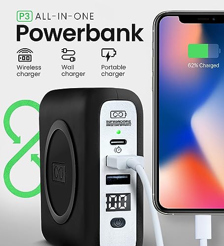 INFINACORE Pandora 8000mAh Wireless USB-C Power Bank