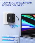 100W 4-Port USB C Fast Wall Charger