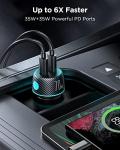 70W USB C Fast Car Charger for Phones