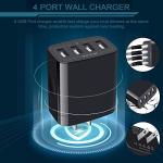 Ailkin 4-Port Fast Charging USB Wall Charger