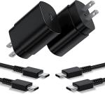 25W PD USB C Charger with 6ft Cable - 2 Pack