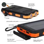 Dual USB Waterproof Solar Power Bank Charger