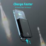 Mini Power Bank with Built-In Cable - Black