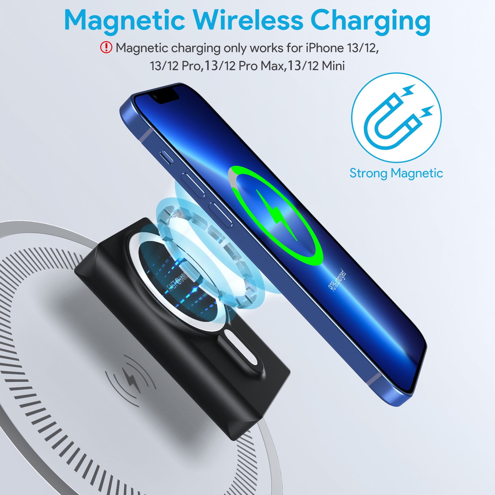 Magnetic Wireless Power Bank for iPhone 12 & 13