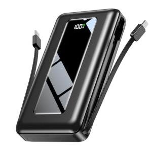 JKELAR 50000mAh Portable Charger with Built-in Cables