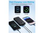 12000mAh Fast Charging Portable Power Bank, Black