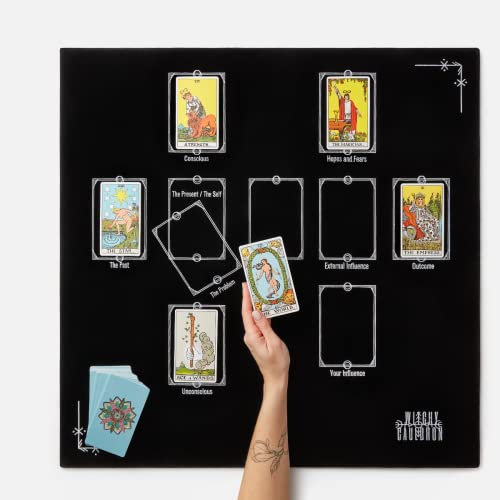 Witchy Velvet Tarot Reading Cloth - Black