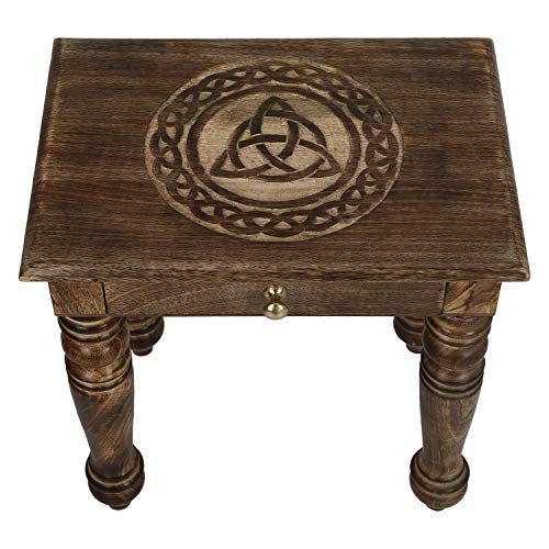 Art Deco Wooden Tarot Card Side Table