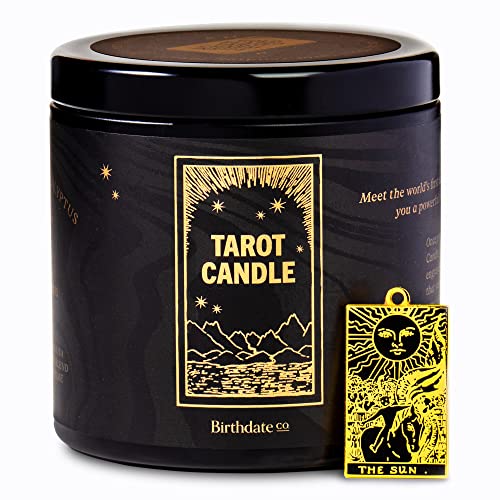 Tarot Candle with Gold-Plated Charm - Birthdate Co