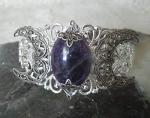 Amethyst Triple Moon Cuff Bracelet for Witches