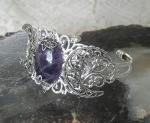 Amethyst Triple Moon Cuff Bracelet for Witches