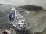 Amethyst Triple Moon Cuff Bracelet for Witches