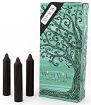 20 Black Wiccan Candles for Rituals and Decor