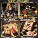 15 Jars of Dried Herbs for Witchcraft Magic