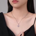 Purple Zirconia Witch Knot Necklace for Women