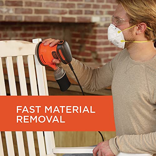 BLACK+DECKER 5" Orbital Sander with Dust Bag