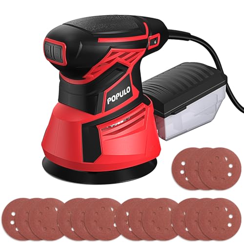 POPULO 3.0A 350W Electric Orbital Sander for Woodworking