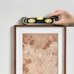 9-Inch Magnetic Torpedo Level and Ruler, 180/90/45 Degree Bubbles