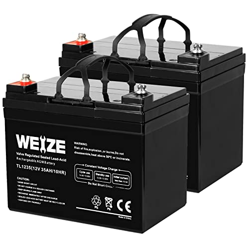 WEIZE 12V 35AH Scooter Battery Set of 2