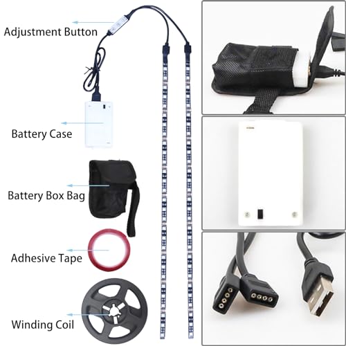 Colorful LED Lights for Electric Scooters - 2 Pcs